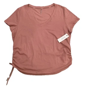 Calvin Klein Performance Short Sleeved Shirt Women’s Size XXL Pink Ruched NWT - Picture 1 of 9