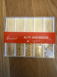 10 Pack Professional Alto Saxophone Reeds with Plastic Box, Strength 3.0 Alto Sa - Picture 1 of 2