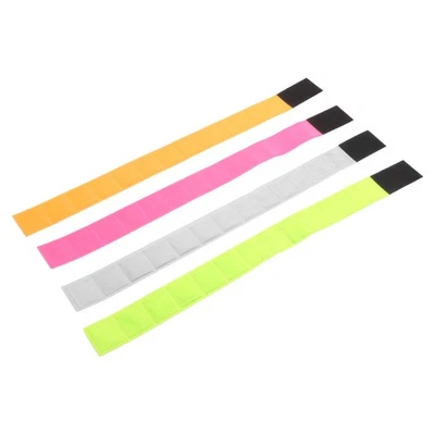 4pcs Reflective Safety Armband For Cycling Running Night Walking Pvc Wristbands - Imagen 1 de 4