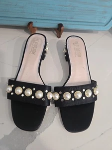 Toboganes De Blossom para mujer talla 11 negro y dorado modelo Sandy - Imagen 1 de 7