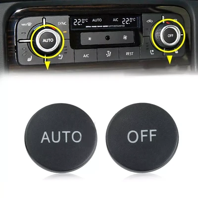 2PCS Front AC Climate Control Knob Button Cover Cap For VW Touareg 2011-2014 New - Image 1 of 4