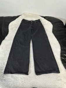 Levi’s Premium Ribcage Wide Leg Black Denim Jeans Size 29x32 Pants  - Picture 1 of 9