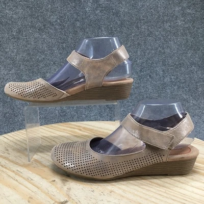 Sandalias Rockport Cobb Hill para mujer 9,5 M Judson con correa de cuero marrón cuña Foto 1 de 4