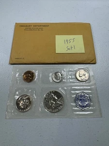 (1) 1955 US MINT SILVER Proof Set, in all OGP, LOTS OF LUSTER, GREAT COINS!! - Picture 1 of 6
