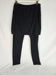 Eileen Fisher Leggings mit Rock Damen M schwarz Jersey Athleisure bescheiden Stretch - Bild 1 von 8