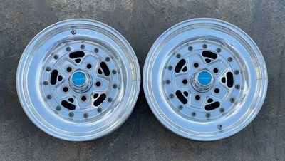 🔥NICE Vintage Cragar Aluminum Drag Racing Wheels 15"x 3 1/2" 5 on 4.75” GM🔥 Foto 1 de 4