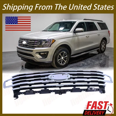НОВАЯ хромированная передняя решетка JL1Z8200 для Ford Expedition XLT Max 2018-2023 2022 годов выпуска - Изображение 1 из 4