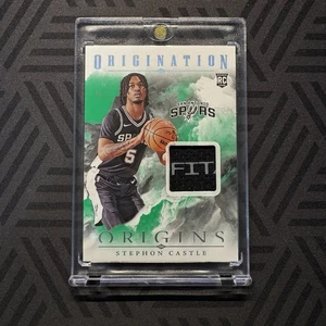 2024-25 Panini Origins Stephon Castle RC /5 1/5 Origination Patch Bookend ~1/1 - Imagen 1 de 11