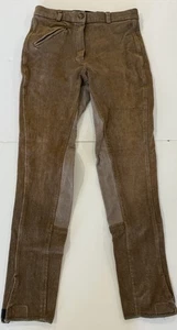 Pantalones de montar marrón de pana ecuestre con asiento de gamuza completa para mujer talla 26? - Imagen 1 de 11