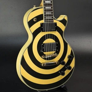 Epiphone Zakk Wylde Bullseye Les Paul Custom Used Anthque Ivory w/Soft Case - Picture 1 of 11