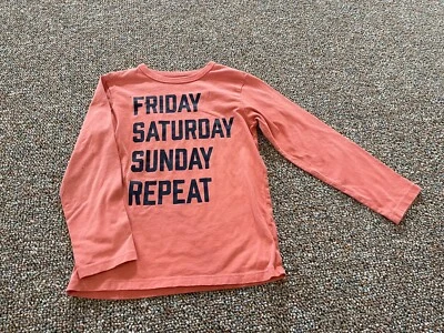 The Children's Place Boys Friday Saturday Sunday Repeat Long-Sleeved Top 5-6 - Image 1 of 4