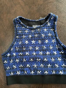 Women's Size S REEBOK Crop Top Sports Tank Patriotic/Flag - Picture 1 of 5