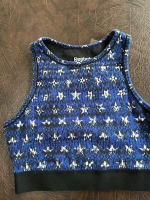 Women's Size S REEBOK Crop Top Sports Tank Patriotic/Flag - Image 1 of 4