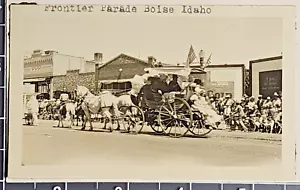 1930er Foto Grenzparade Boise Idaho Pferdekutsche Buggy Straßenansicht - Bild 1 von 4