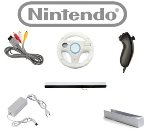 Nintendo Wii Zubehör, Netzteil, AV-Kabel, Sensorleiste, Lenkrad - Bild 1 von 8