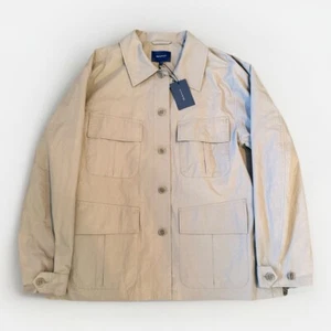 Mens Gant Water Repellant Deck Jacket Taupe Beige Large New With Tags RRP £265 - Picture 1 of 5