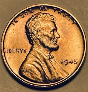 1945 P Lincoln Cent UNC. Bx 13.27 - Picture 1 of 2