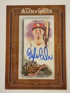 2022 Topps Allen & Ginter Dylan Carlson Framed Mini Autograph #MA-DC Cardinals - Bild 1 von 2