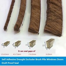 Self Adhesive Draught Excluder Brush Pile Windows Doors Draft Proof Seal