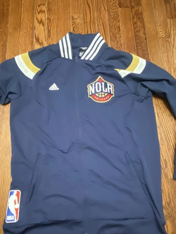 Adidas New Orleans Pelicans Blue Warmup Jacket Mens Size XL Cover