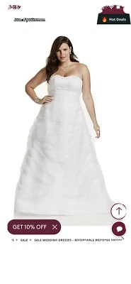 davids bridal wedding dress size 18w - Image 1 of 4