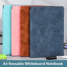 Leather A4 Whiteboard Notebook Reusable Writing Board Memo Pad  School Office