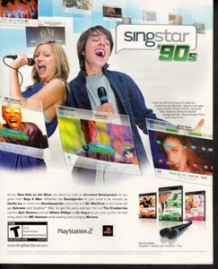 Anuncio impreso vintage JUEGOS Play Station 2 Singstar años 90 Ice Ice Baby 2008 - Imagen 1 de 1