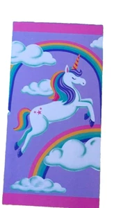 Unicorn Rainbow Kids Bath Pool Beach Towel 28" x 58" 100% Cotton NWT NEW - Picture 1 of 1