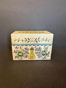 Vintage Tin Recipe Box J. CHE N & CO. USA, Recipes Included - Picture 1 of 13