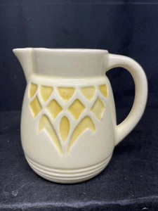 A Lovely Vintage MCM Robinson Ransbottom Pottery Yellow 5” Pitcher Chipped - Picture 1 of 11