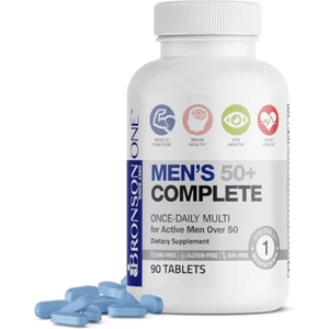 Bronson ONE Daily Mens 50+ Complete Multivitamin Multimineral, 90 Tablets | USA - Picture 1 of 7