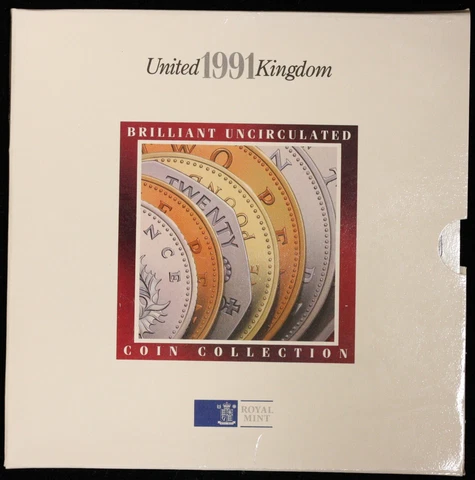1991 United Kingdom Brilliant Uncirculated 7-Coin Mint Set Cover