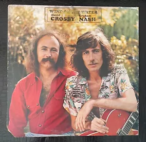 DAVID CROSBY GRAHAM NASH Wind On The Water LP White Label PROMO ABCS-902 VG/VG- - Picture 1 of 9
