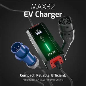 Serie MAX32 - Cargador EV Tipo 2 6A-32A, Inteligente, Impermeable, Enchufe Comando Azul - Imagen 1 de 7