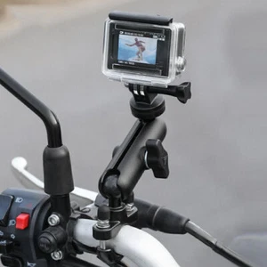 Supporto per asta specchietto manubrio per telecamera moto per action cam - Foto 1 di 14