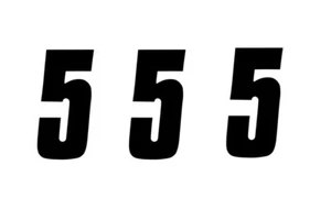 Factory Effex - Black #5 6" Factory Numbers for BMX MX Off Road ATV - 08-90045 - Picture 1 of 1