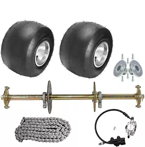 32" Rear Axle kit Sprocket Hub+ 5" Wheels 11X7.10-5 Golf ATV UTV Bike Go karting - Picture 1 of 11