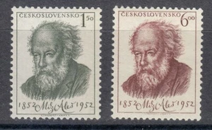 Checoslovaquia 1952 MNH Mi 755-756 Sc 546-547 Mikoláš Aleš, pintor checo ** - Imagen 1 de 2