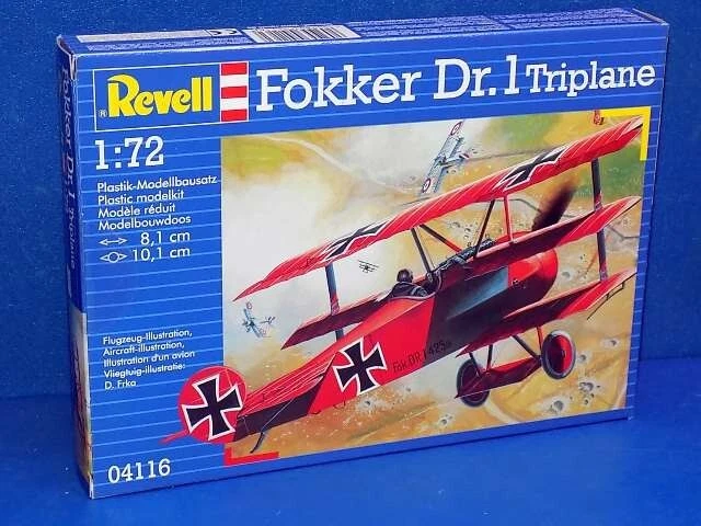 REVELL 04116 FOKKER DR.I TRIPLANE SCALA 1/72 - Immagine 1 di 1