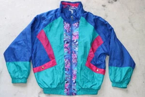 Vintage Athletech Windbreaker Jacket Womens SZ L Colorblock Jacket - Picture 1 of 3