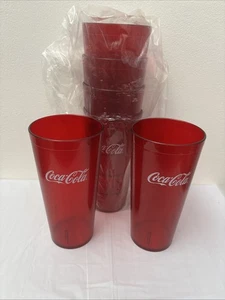 Lot Of 6 Carlisle Coca-Cola Ruby Red Tumblers Restaurant Cups 20 oz - Picture 1 of 5