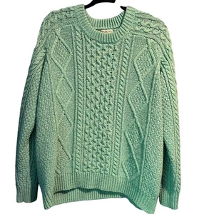Maglione Merona schiuma di mare verde accogliente caldo grosso XL morbido autunno inverno misto lana - Foto 1 di 6