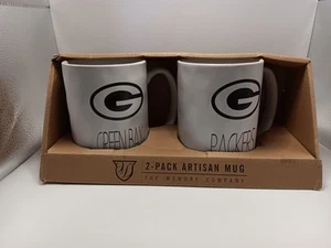 Green Bay Packers 2-Pack Artisan Mugs 16 Ounce Product of NFL - Picture 1 of 11