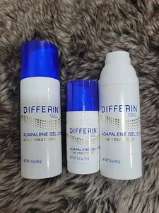 Paquete de 3-Differin 0.1% AdapaleneAcné Gel - 1.6oz (2) .5oz (1) 11/26+ - Imagen 1 de 2