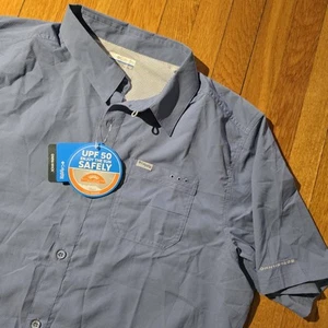 Columbia Herren Hemd Slack Tide PFG Camp Shirt UPF 50 Gr. XLT Blau Angeln - Bild 1 von 12