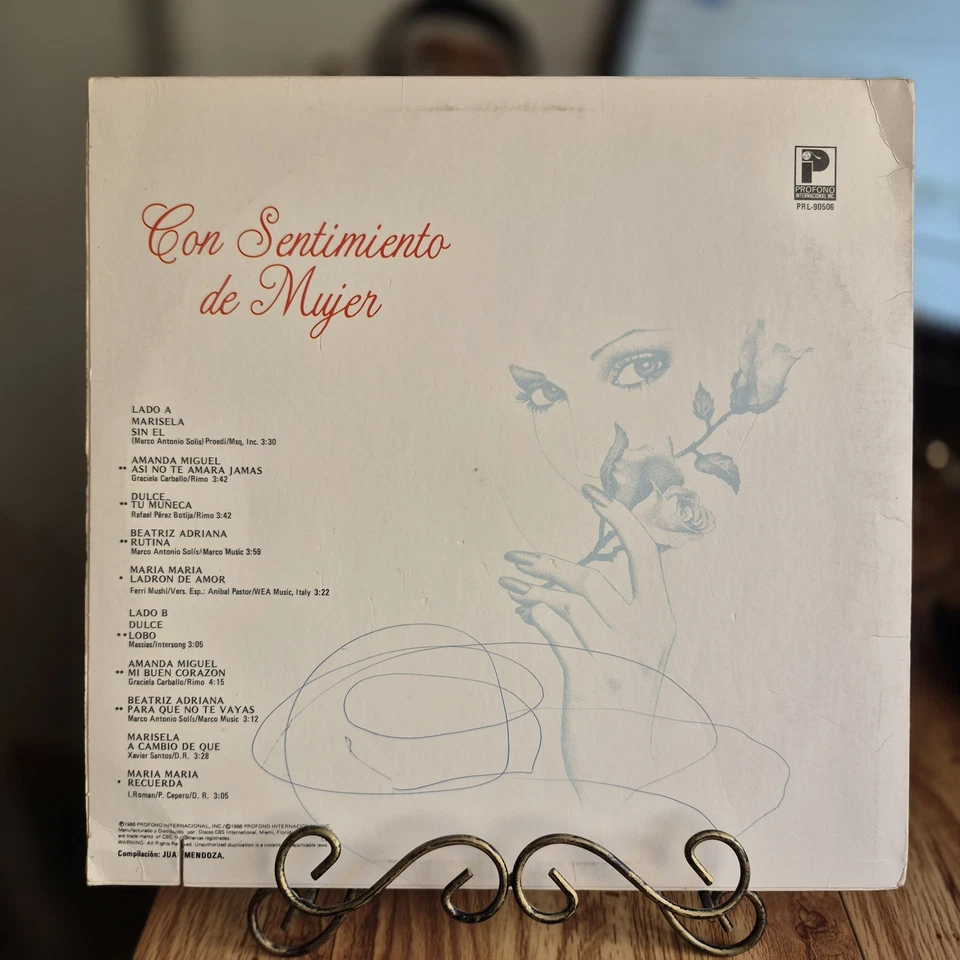 Con Sentimiento De Mujer Vinyl compilation Album LP 1986 latin balada PROFONO - Image 1 of 4