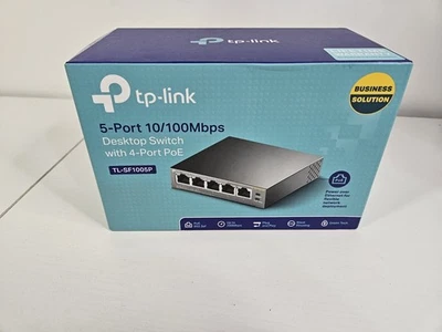 Tp-Link TL-SF1005P 5-Port 10/100 Unmanaged Desktop Switch 4 Port Poe - Image 1 of 4