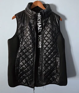 MK Michael Kors Steppweste schwarz Puffer Größe L Spellout - Bild 1 von 22