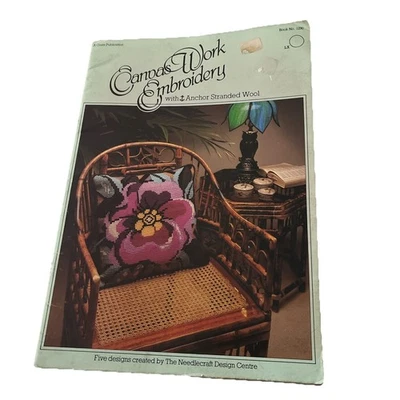 Canvas Work Embroidery with Anchor Stranded Wool, Vintage Coats Publication - Image 1 of 4