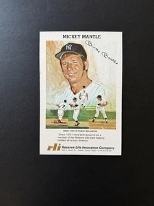 1973 Mickey Mantle Reserve Life Insurance Co. JUMBO Promo RARE 4x6 NM/MT - Bild 1 von 2